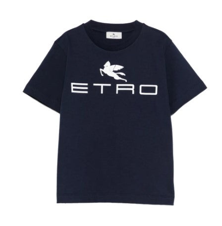 Etro t-shirt blu - vista frontale