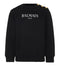 Balmain felpa nera a bottoni - vista frontale