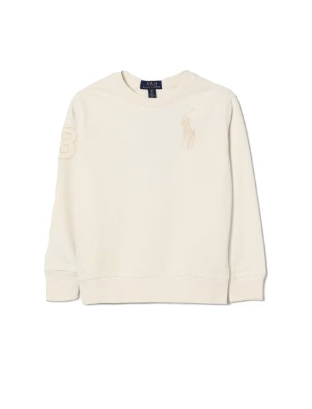 Polo ralph lauren felpe bianco - vista frontale