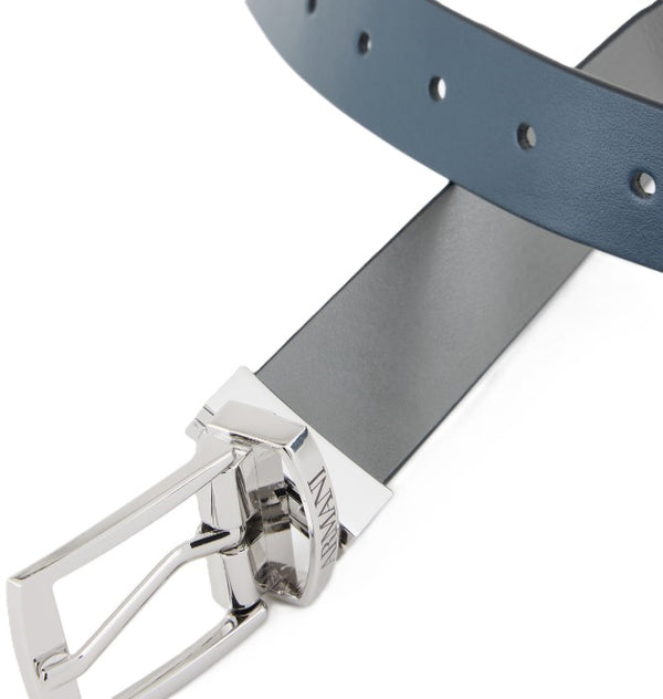 Armani cinte e bretelle blu - vista frontale