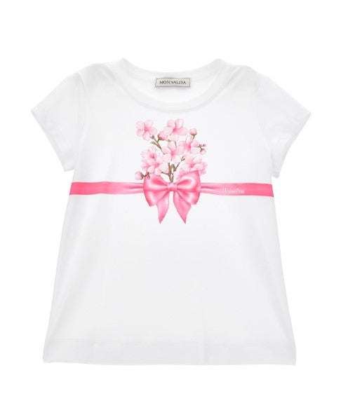 Monnalisa T-shirt bianco - vista frontale