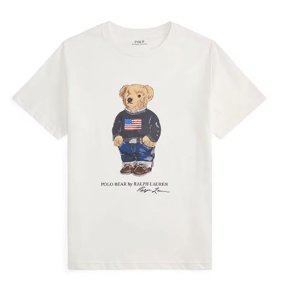 Polo ralph lauren t-shirt bianco - vista frontale