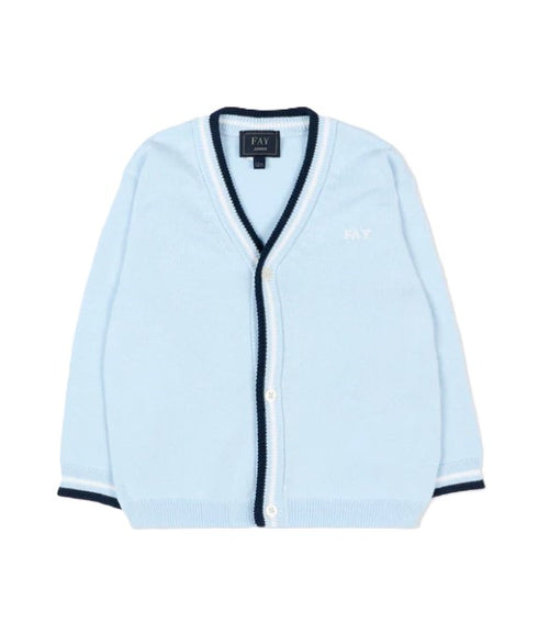 Fay maglie aperte celeste - vista frontale