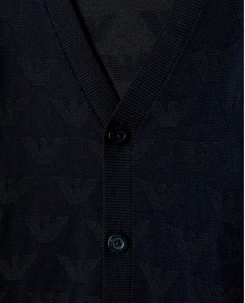 Armani maglie aperte blu - vista posteriore