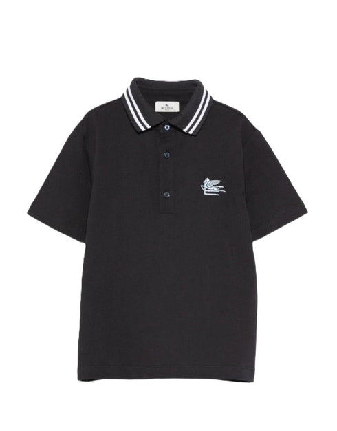 Etro polo blu - vista frontale