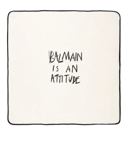 Balmain off-white blanket — front view