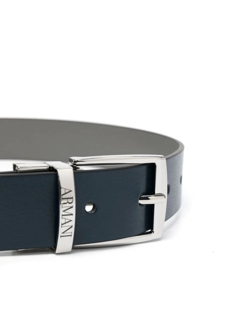 Armani cinte e bretelle blu - vista posteriore