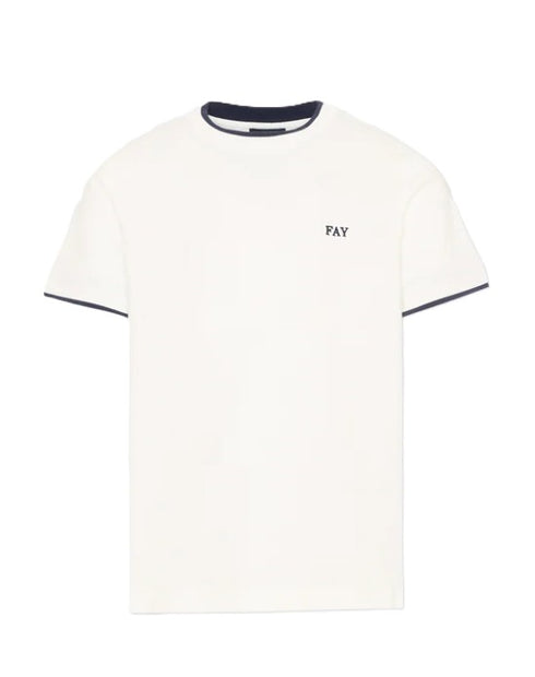 Fay t-shirt avorio - vista frontale