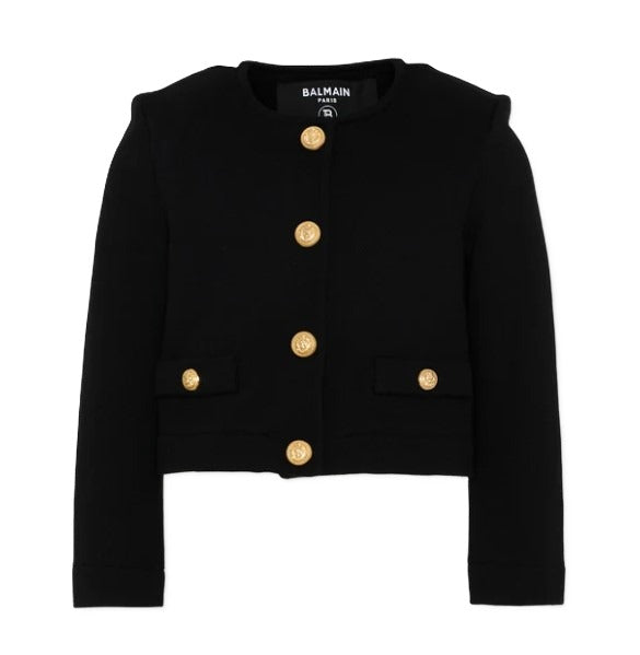 Balmain giubbotto nero - vista frontale