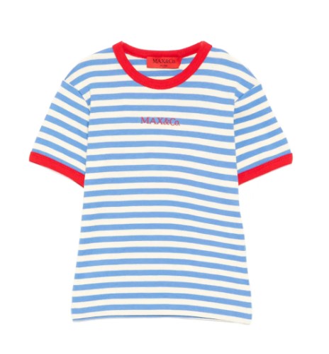 Max & co. t-shirt celeste - vista frontale