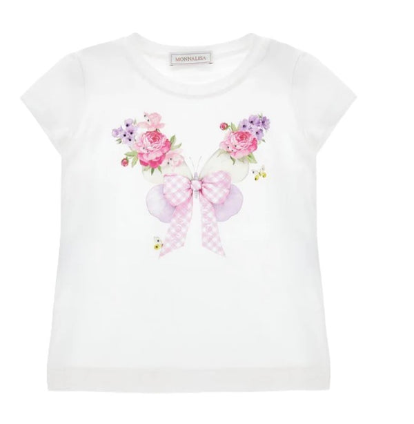 Monnalisa t-shirt bianco - vista frontale