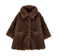 Monnalisa cappotto marrone - vista frontale