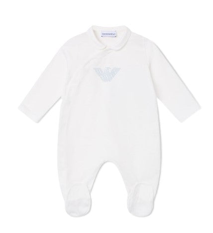 Armani tutina celeste - vista frontale
