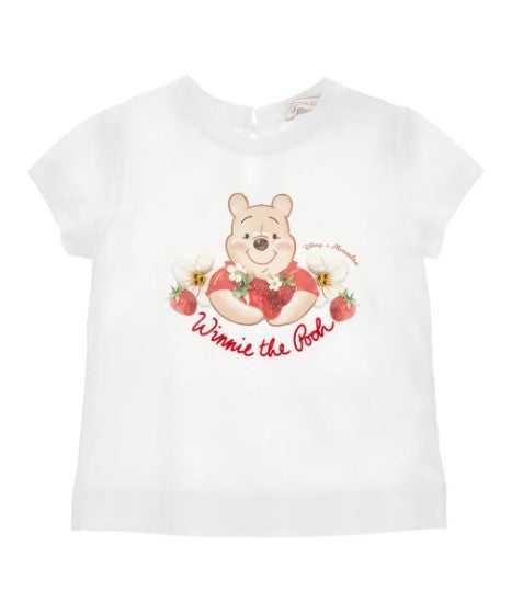 Monnalisa t-shirt bianco - vista frontale