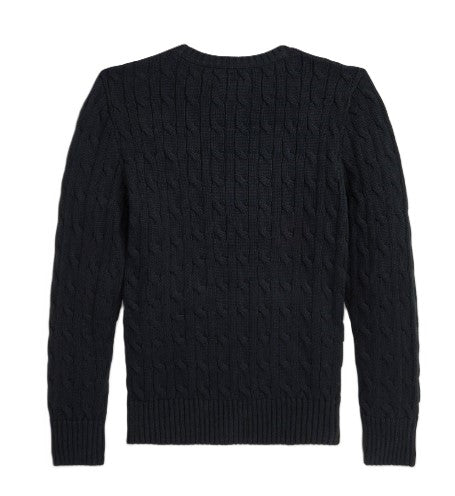 Polo ralph lauren maglia a trecce nera