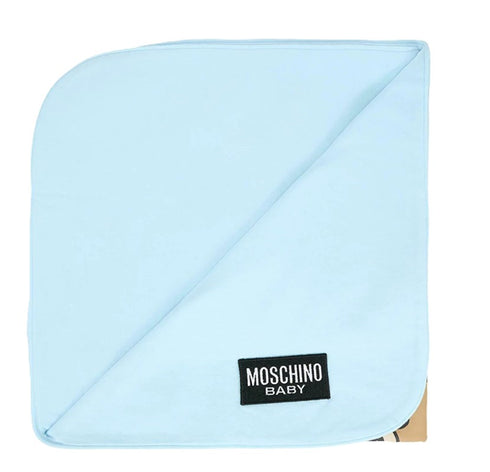 Moschino coperte celeste - dettaglio