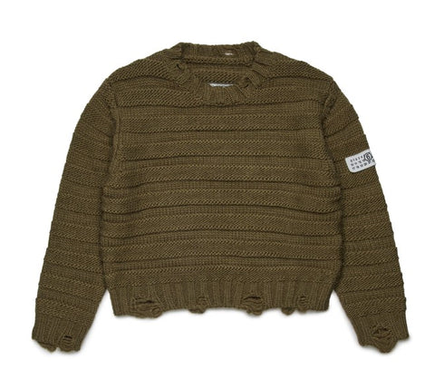 Maison margiela maglia verde - vista posteriore