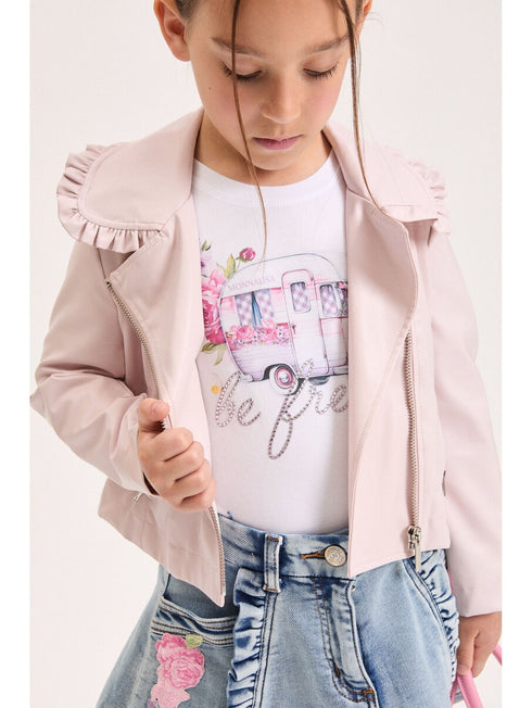 Monnalisa t-shirt bianco - vista dettaglio