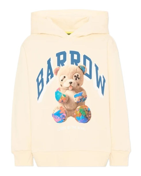 Barrow felpa con cappuccio crema - vista frontale