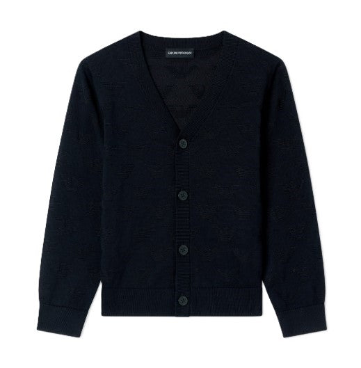 Armani maglie aperte blu - vista frontale