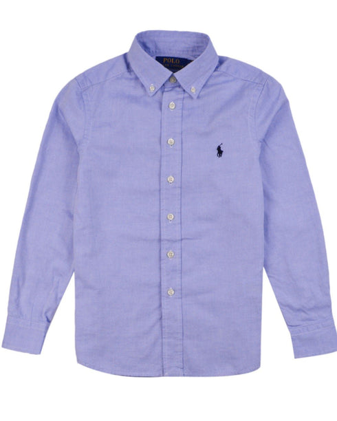 Polo Ralph Lauren camicia oxford celeste - dettaglio