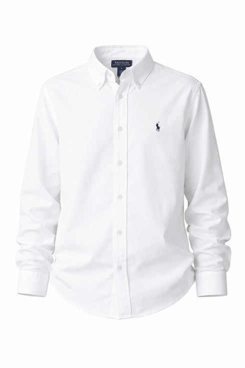 CAMICIA IN LINO CON LOGO POLO PONY - vista posteriore