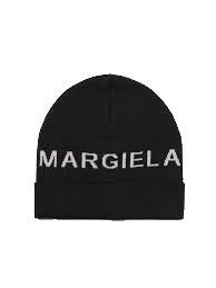 Maison Margiela MM6 berretto logo nero - vista dettaglio