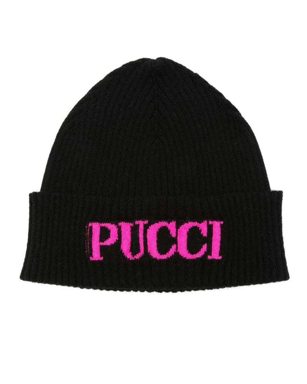 Emilio Pucci berretto nero - vista frontale