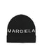 Maison Margiela MM6 berretto logo nero - vista frontale