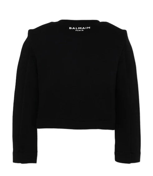 Balmain giubbotto nero - vista laterale