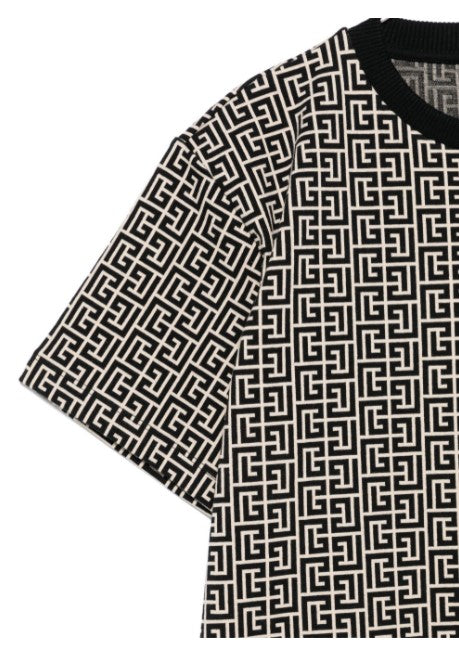 Balmain t-shirt crema - vista posteriore