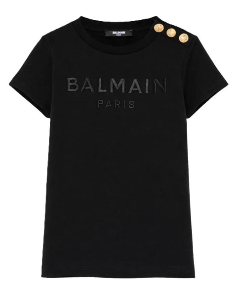 Balmain t-shirt nero - vista frontale