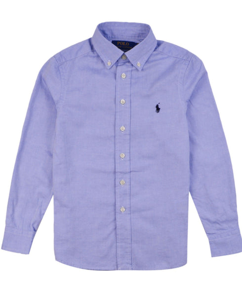 Polo Ralph Lauren camicia oxford celeste - vista frontale