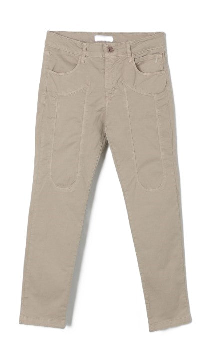 Jeckerson pantaloni beige - vista frontale