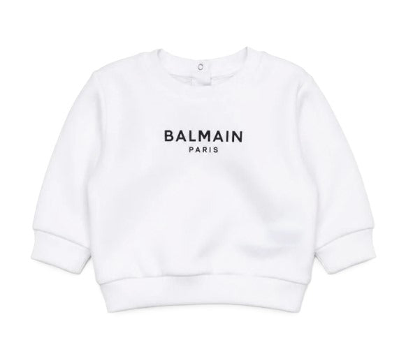 Balmain felpa neonato bianca - vista frontale