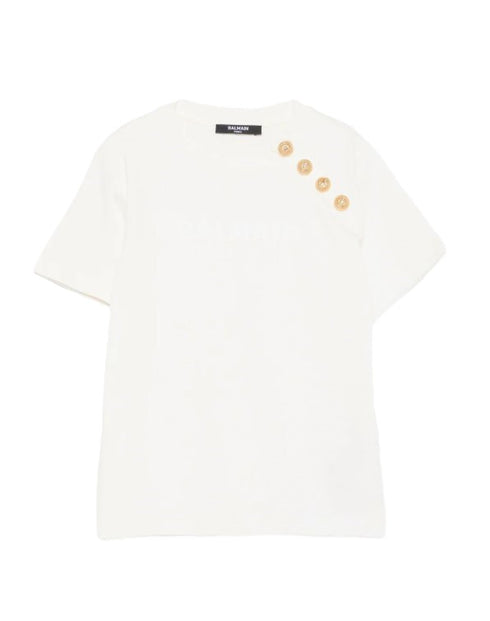 Balmain T-shirt panna - vista frontale