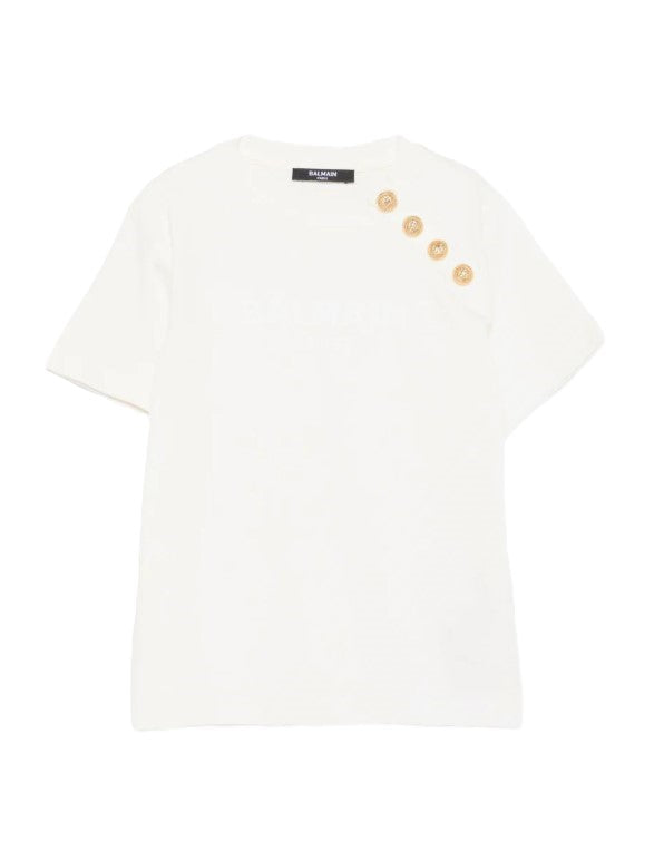 Balmain T-shirt panna - vista frontale