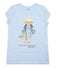 Polo ralph lauren t-shirt celeste - vista frontale