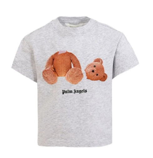 Palm angels t-shirt grigio - vista frontale