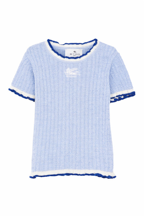 t-shirt-logo-pegaso-etro-3 - CELESTE - vista posteriore