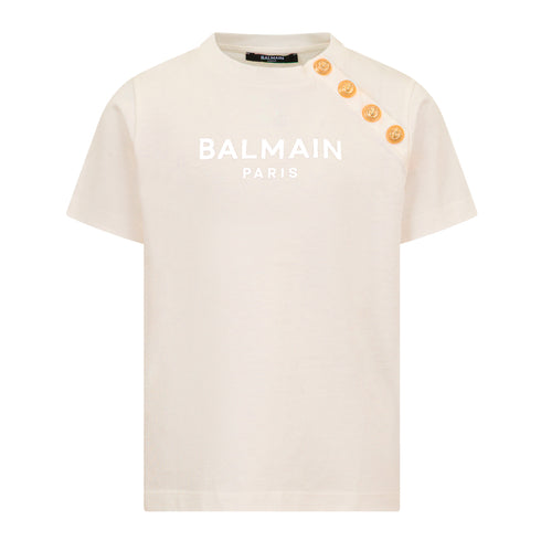 t-shirt-con-bottoni-balamain - PANNA - styled
