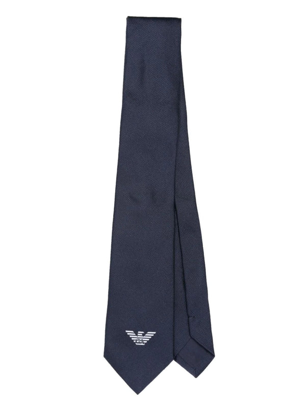 Armani cravatta blu - vista frontale
