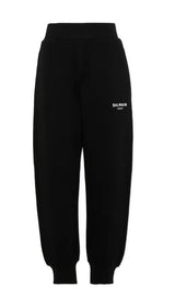 Balmain black joggers — front view