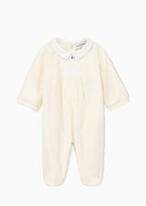 Armani off-white baby one-piece — front view